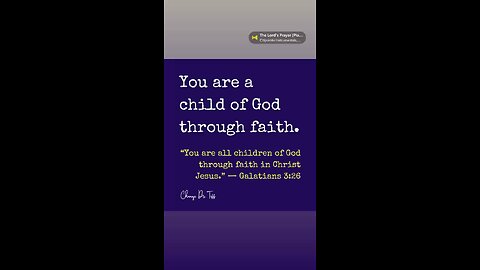 Your spiritual DNA is divine; faith makes you family.