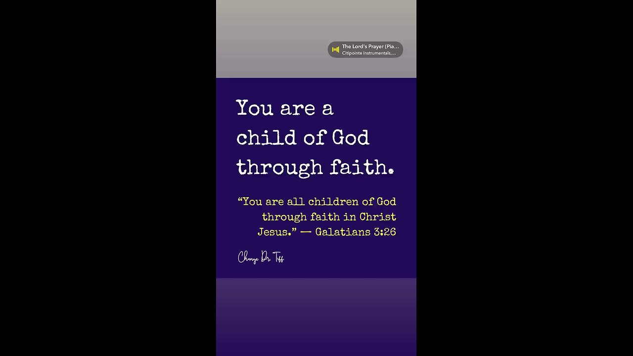 Your spiritual DNA is divine; faith makes you family.