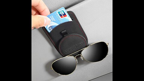 Suede Car Sun Visor Organizer, with Card Slot & Sun Glass Holder