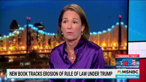 Rachel Maddow and author of book accusing Trump of destroying the integrity of the DOJ...