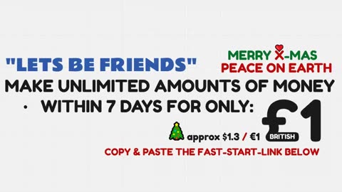 LBF🎄LETS BE FRIENDS🎄AMAZING X-MAS OPPORTUNITY🎄3 in 1 INCOME SYSTEM🎄TOP TEAM ROB BUSER