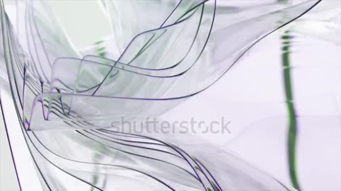 Elegant 3D animation of delicate, translucent waves in shades.