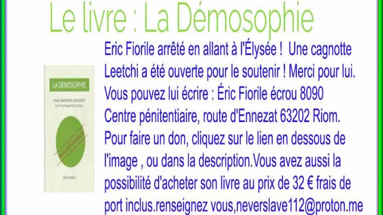 Eric Fiorile arrêté en allant à l'Élysée ! Une cagnotte leetchi a été ouverte pour le soutenir