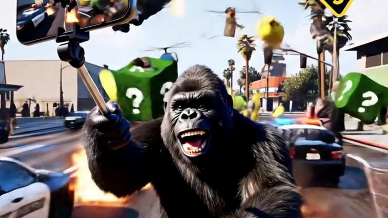 POV Gorilla Joins the L A Brain Rot Riots 🧠🔥