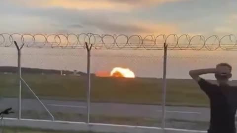F16 fighter jet crashes & bursts into flames, training for an upcoming Air Show. from Poland!