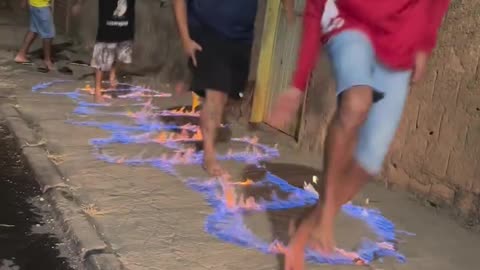 Extreme Fire Hopscotch: When 'The Floor is Lava' Gets REAL!