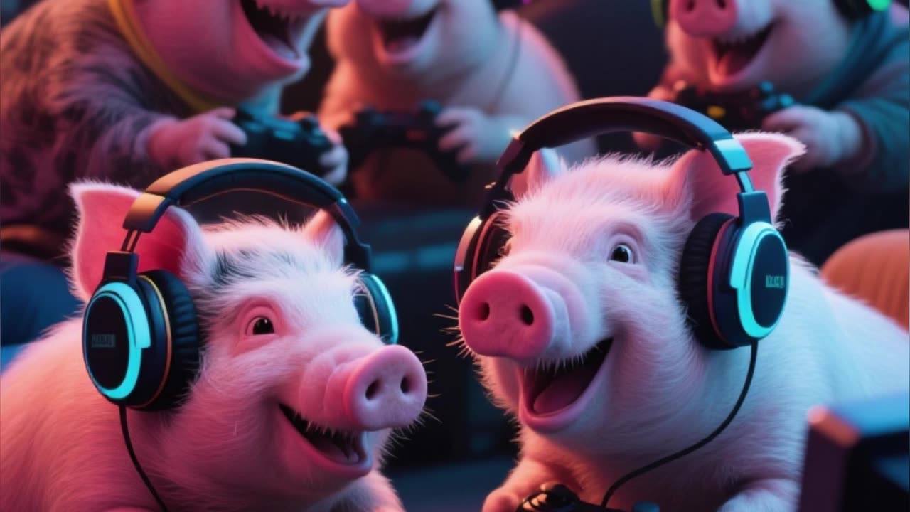 Cerdos Juegan Videojuegos Cerdos Inteligentes en 1 Minuto in Spanish