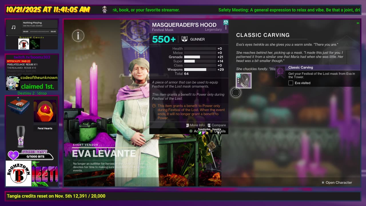 Destiny 2: 10/21/25 - Festival of the Lost is LIVE! Let's get this day rolling!