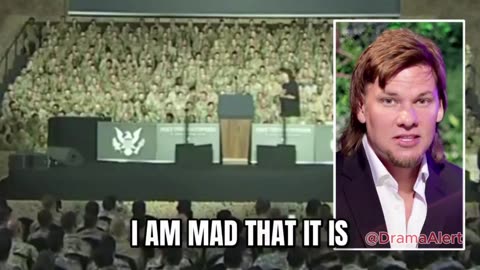 Theo Von randomly ends up in Qatar, put on stage by President Trump.