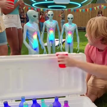Aliens at the Backyard Beer Party