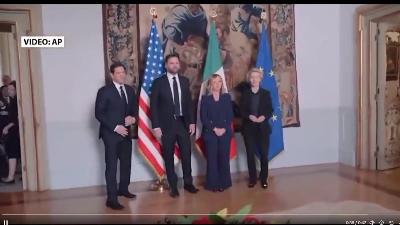 🚨 Phó Tổng thống JD Vance và Ngoại trưởng Marco Rubio gặp Thủ tướng Ý Giorgia Meloni