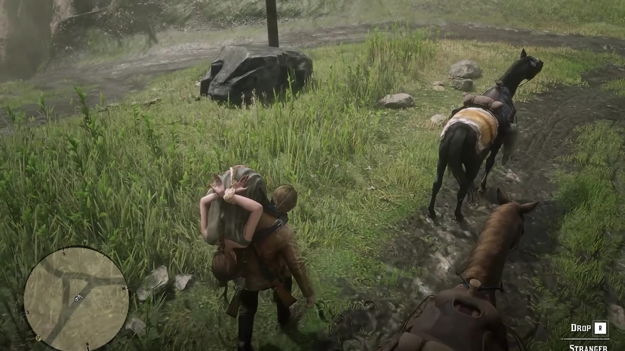 Randomly saving a lady in distress.