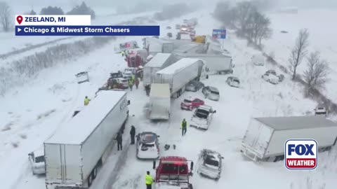 100 vehicle pile up | Michigan