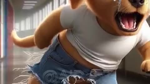 The awkward moment that cute puppy will never forget 😨