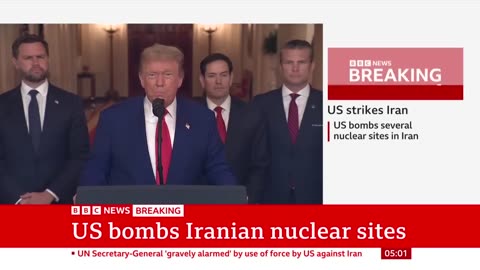 President Trump says US has bomed Iran nuclear sites