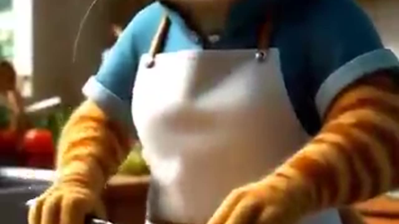 Funny cat vs chicken