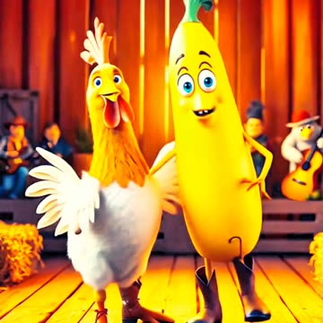 Chicken & Banana Dance… And It’s HYPNOTIC! �🍌💃 #Shorts