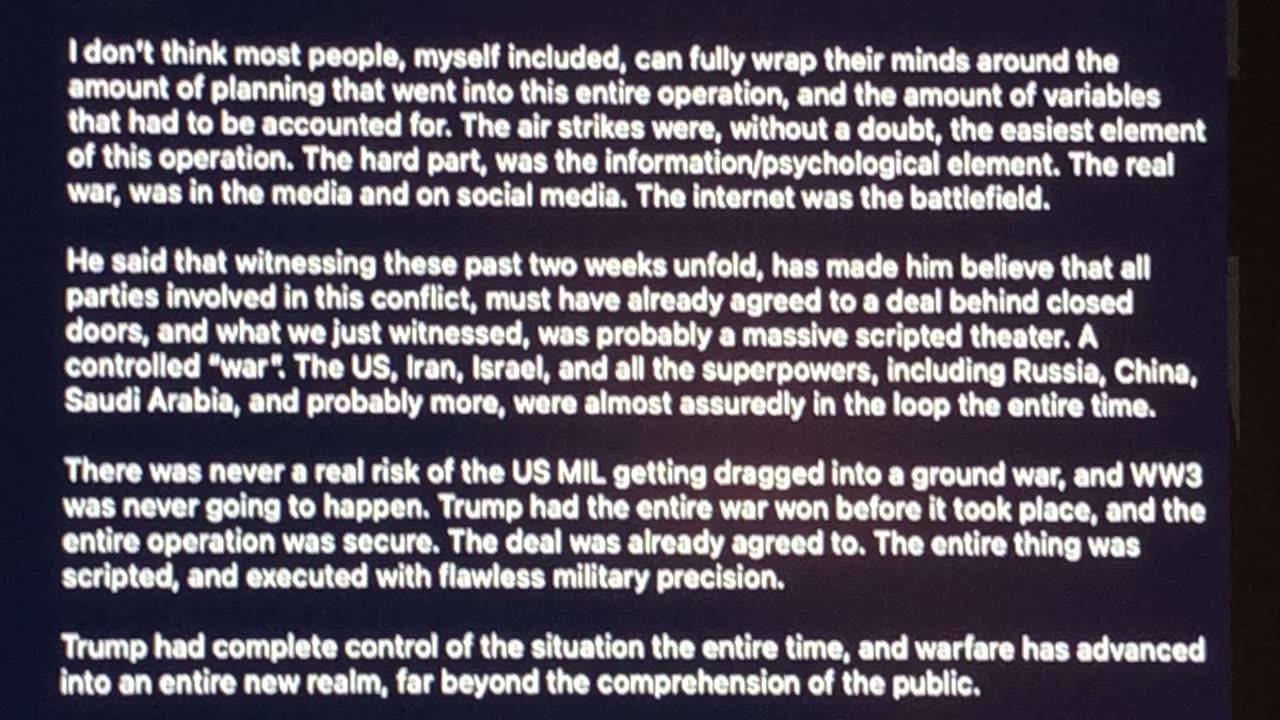 TRUMP PSY OP...STILL ONGOING....