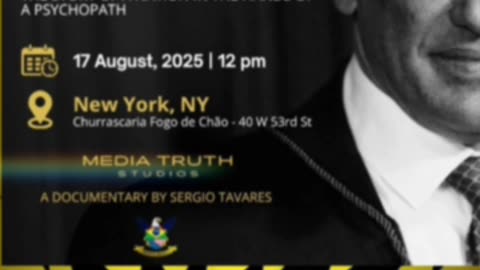 Convite para a sessão de estreia em Nova York,do documentário The Fake Judge,dia 17 agosto,às 12h00