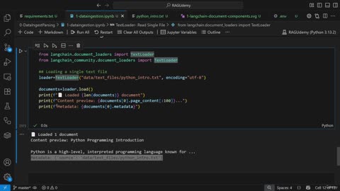 11KN - Ingesting And Parsing Text Data Using Document Load