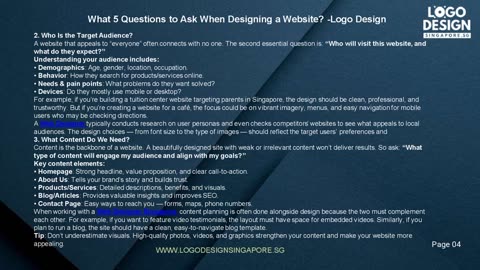 What 5 Questions to Ask When Designing a Website? -Logo Design