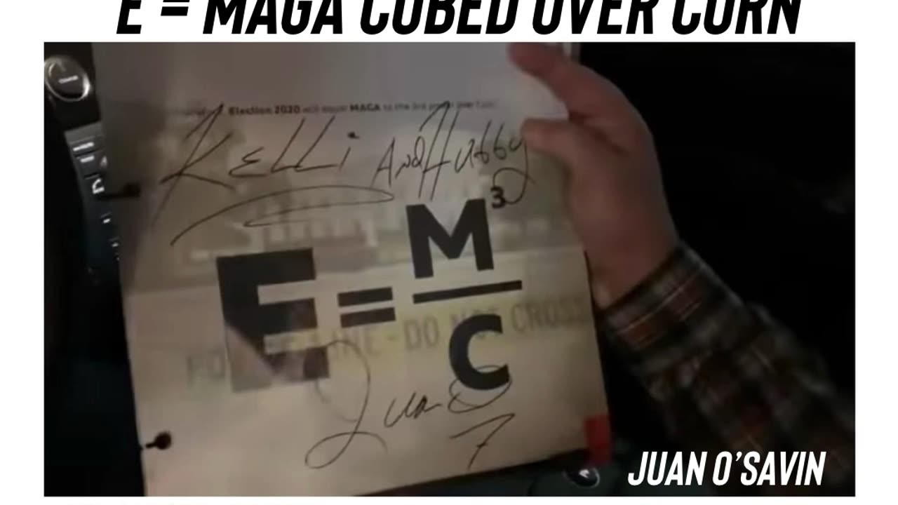 E = MAGA CUBED OVER CORN