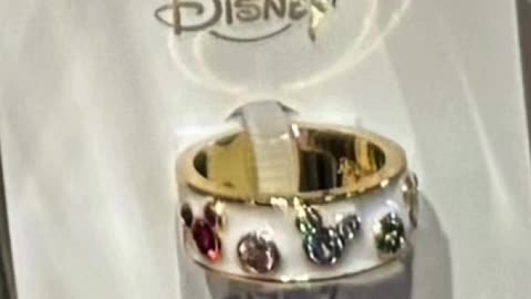 Disney Parks Cubic Zirconia Gold Color Mickey Mouse Icon Ring #shorts