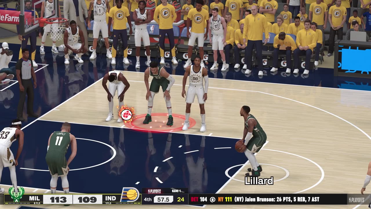 NBA 2k25 Playoffs First Round Game 1 Milwaukee Bucks Vs Indiana Pacers CPU Vs CPU