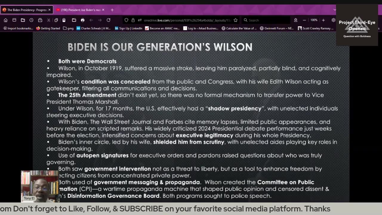 Biden and Wilson both sought to police speech.