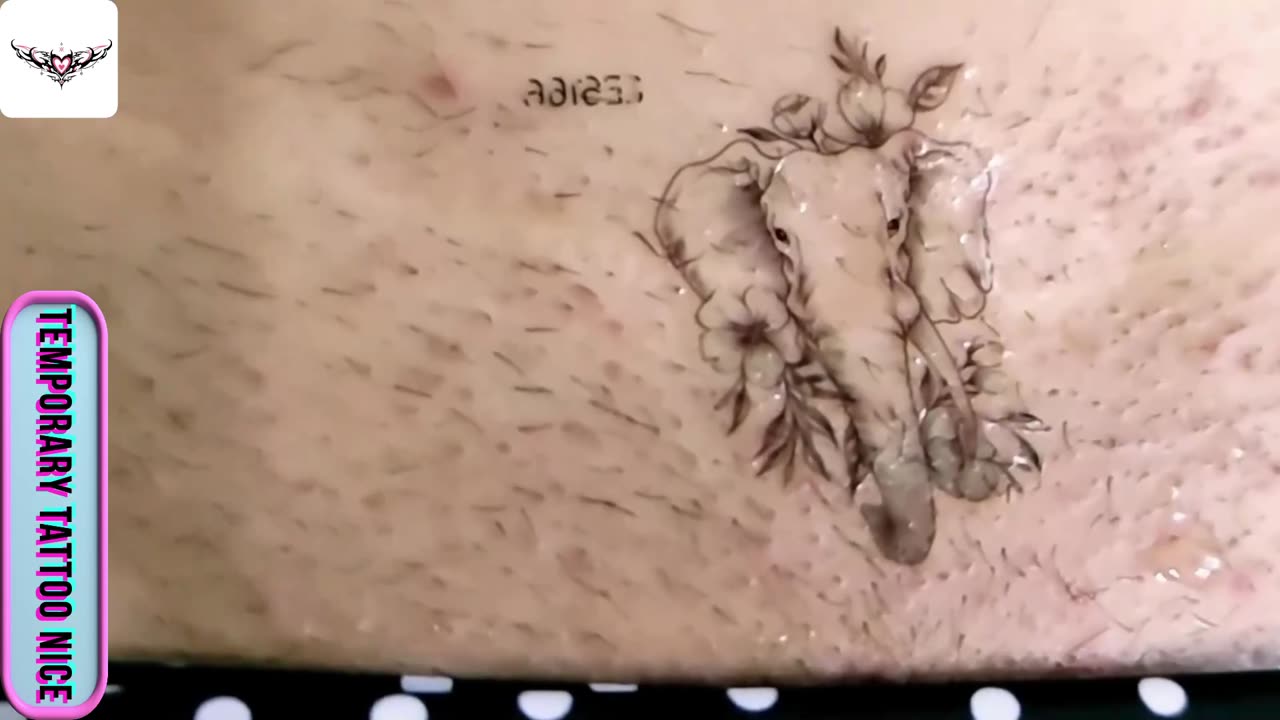 elephant face temporary tattos