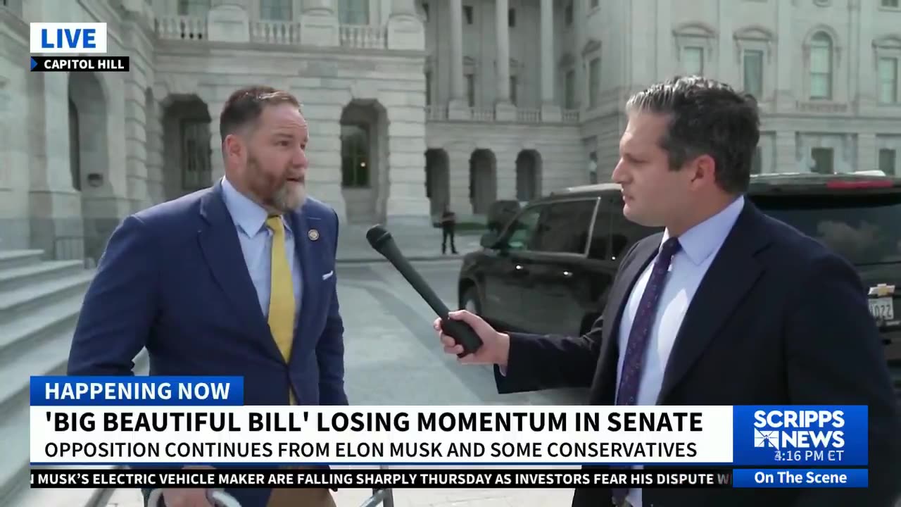 'It hurts': GOP DOGE caucus chair gets emotional over Musk-Trump feud