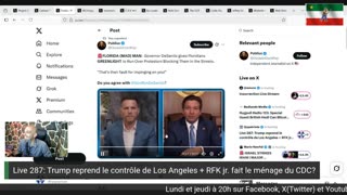 Live 287: Trump reprend le contrôle de Los Angeles + RFK jr. fait le ménage du CDC?