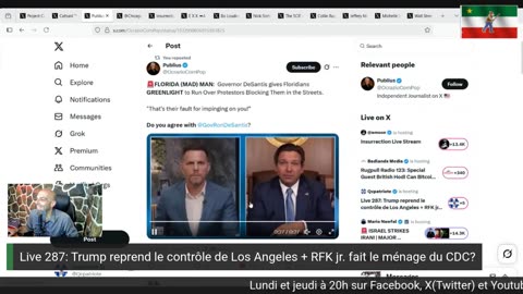 Live 287: Trump reprend le contrôle de Los Angeles + RFK jr. fait le ménage du CDC?