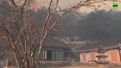 Tempio millenario distrutto dagli incendi in Corea del Sud