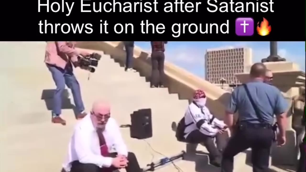 Catholic Defends Holy Eucharist from Satanic Desecration at Kansas Capitol ✝️🔥