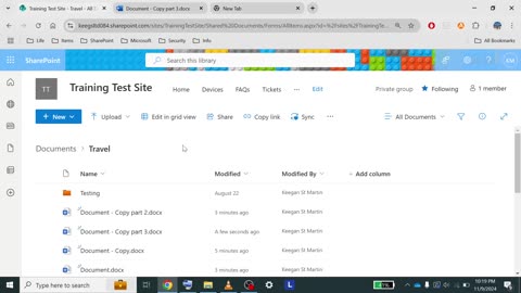 Creating a copy of a file as well as copying a file and saving it then making changes in Microsoft SharePoint