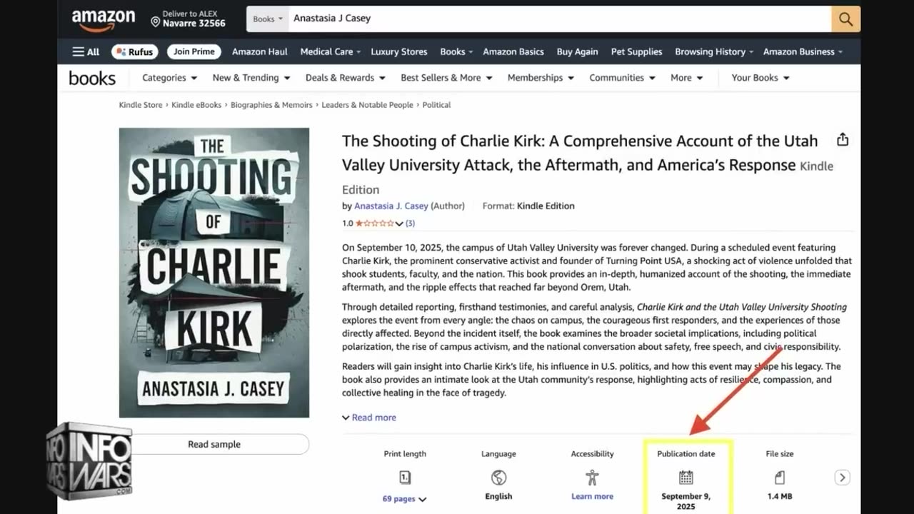 Alex Jones | Charlie Kirk death was posted on Amazon day before it happened