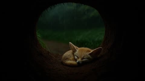 24/7 Rain in Animal Burrow • Cozy Rain Sounds for Deep Sleep