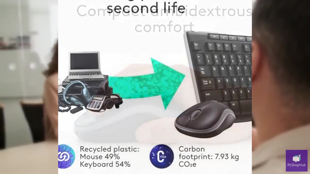 Logitech MK270 Wireless Keyboard and Mouse Combo for Windows, 2.4 GHz, 8 Multime