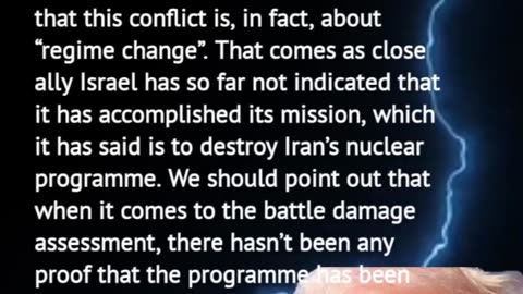Trump suggests a regime change in iran
