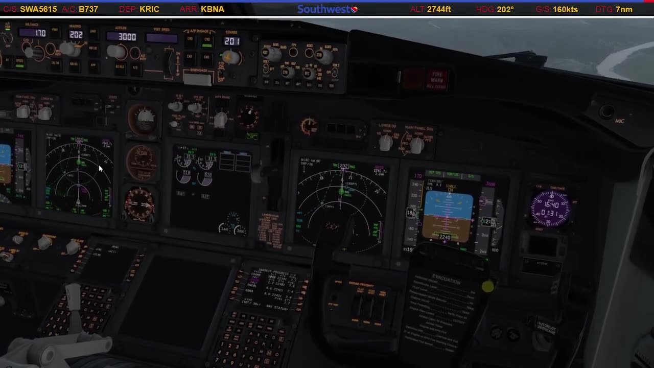 Landing in Nashville (KBNA)