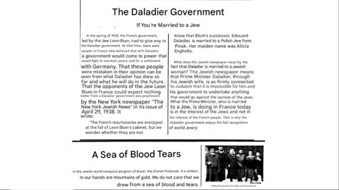1940 Der Sturmer - jews want world domination ; Daladier married to a jew and working for jews