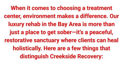 Creekside Recovery - Luxury Rehab in Bay Area, CA