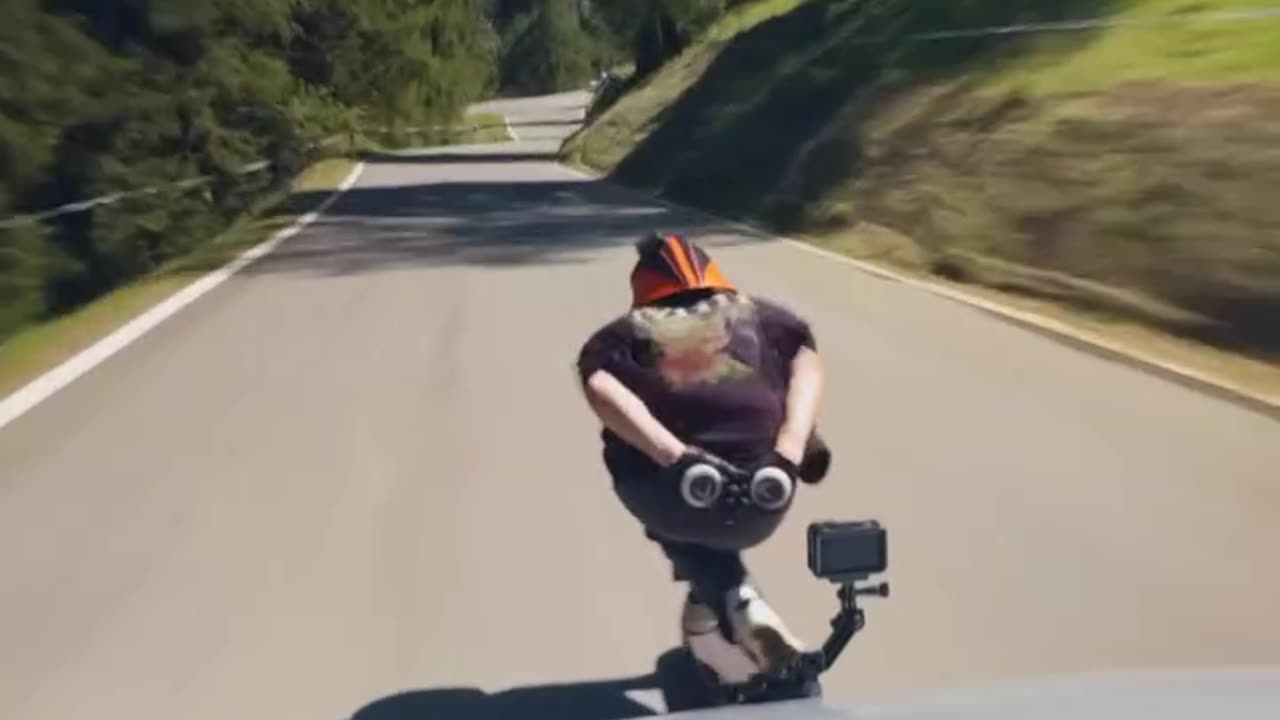 🛹 Skater at Full Speed Loses Balance and Falls into Ditch 😱 | Caught on CCTV