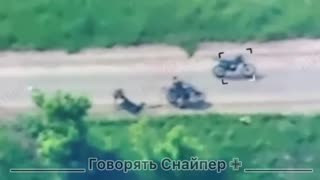 Russian Soldier Dragging a Ukrainian POW