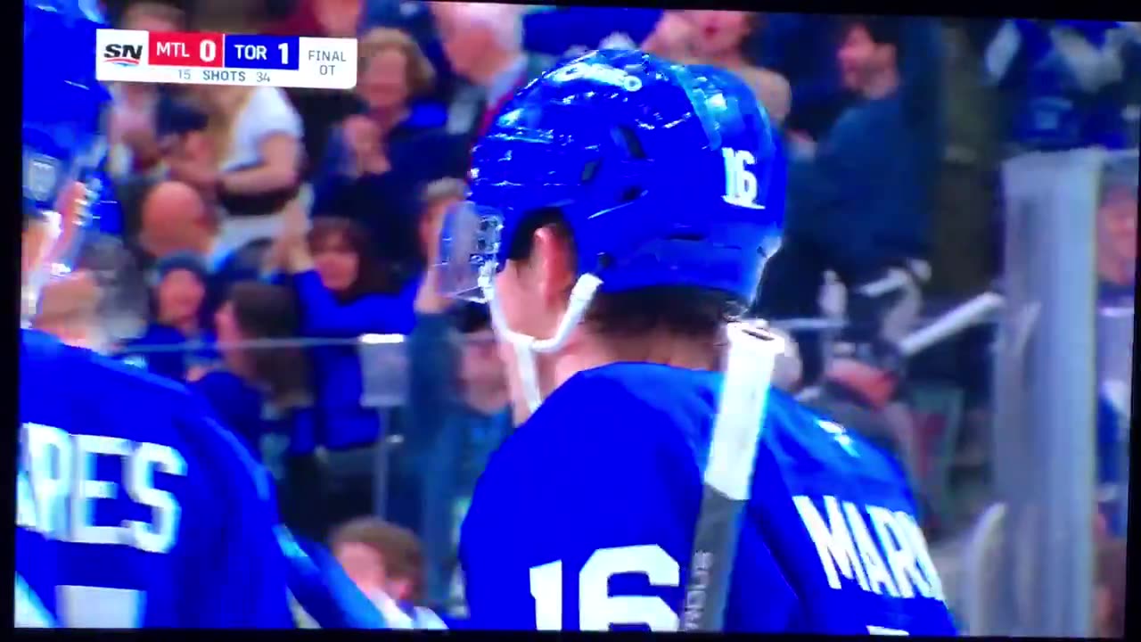 Maple Leafs RW #16 Mitch Marner 🥅(26)🏒Wrist-Shot Goal