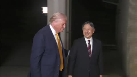 HISTORIC WELCOME: POTUS meets Japan’s Emperor Naruhito at Imperial Palace in Tokyo | AC1B