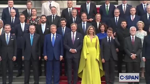 President Trump Participates in NATO Family Photo