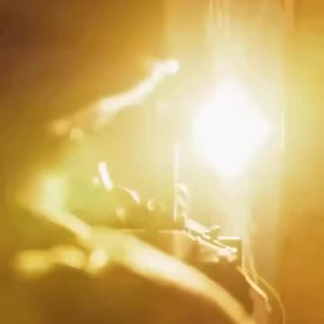 Ukrainian Machine Gunner Hanging Out Aircraft Window Shooting Down Russian Drones