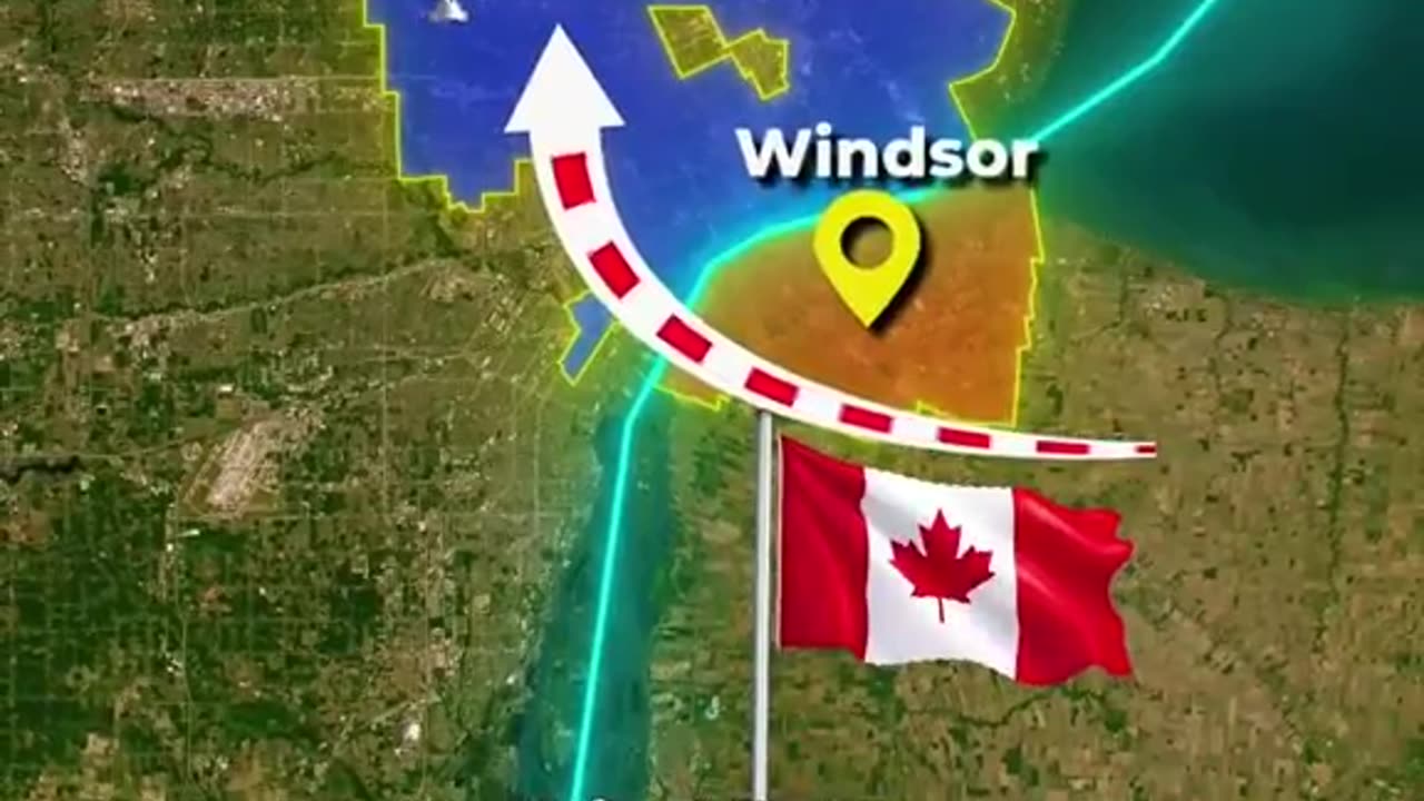 The strange US and Canadian border